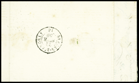 Charente Inférieure : n°3 OBL grille + T15 "Rochefort-s-Mer" (1850) sur lettre, ind 12. TB