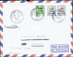 France n°1231 + 1233 en paire OBL CAD "Sidi bel Abbès Oran" (2.5.1961) sur lettre pour Gibraltar avec au verso cachet rouge "OAS Algérie". TB