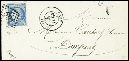 3 lettres : n°45 OBL GC 691 + T17 Caen (21 dec 70), n°45 OBL GC 3882 + T16 "St Vallier-s-Rhone (17 fev 71) et n°45 en paire OBL GC 517 + T16 Bollène