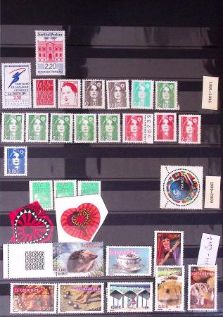 1849-2002, Collection de France en 3 classeurs Vert,