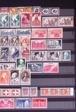1849-2002, Collection de France en 3 classeurs Vert,