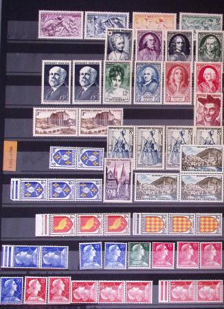 1849-2002, Collection de France en 3 classeurs Vert,