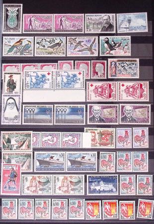 1849-2002, Collection de France en 3 classeurs Vert,