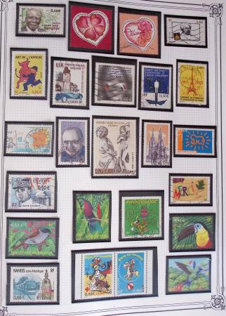 1849-2002, Collection de France en 3 classeurs Vert,