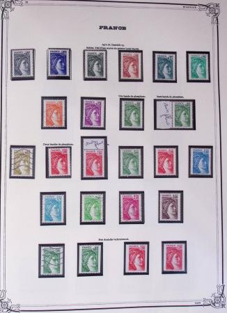 1849-2002, Collection de France en 3 classeurs Vert,