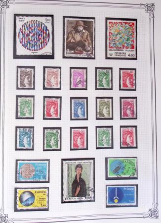 1849-2002, Collection de France en 3 classeurs Vert,