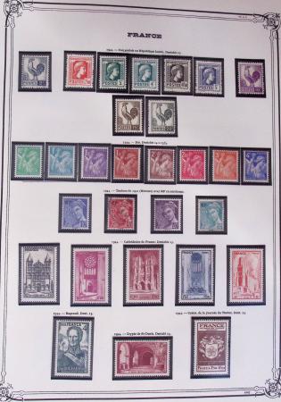 1849-2002, Collection de France en 3 classeurs Vert,