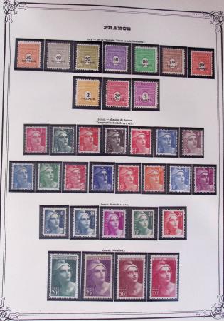 1849-2002, Collection de France en 3 classeurs Vert,