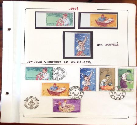 1945-1967, Sympathique collection de timbres de Laos