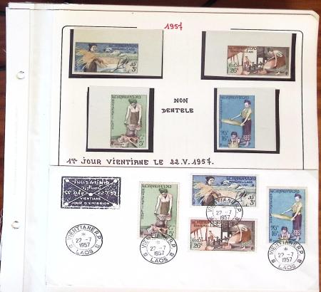 1945-1967, Sympathique collection de timbres de Laos