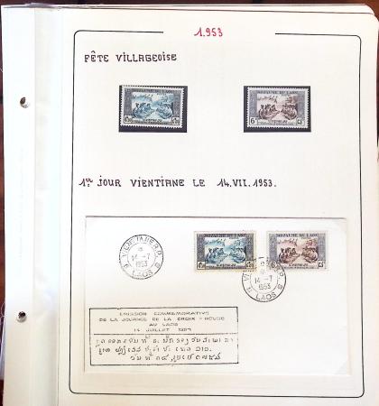 1945-1967, Sympathique collection de timbres de Laos