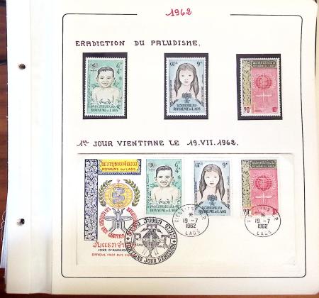 1945-1967, Sympathique collection de timbres de Laos