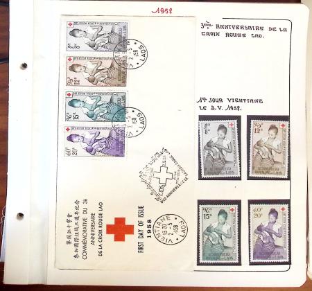 1945-1967, Sympathique collection de timbres de Laos