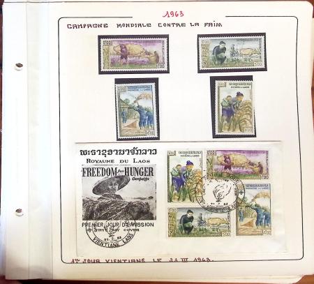 1945-1967, Sympathique collection de timbres de Laos