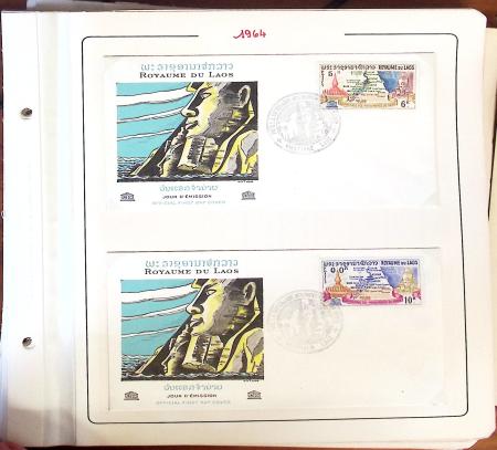 1945-1967, Sympathique collection de timbres de Laos