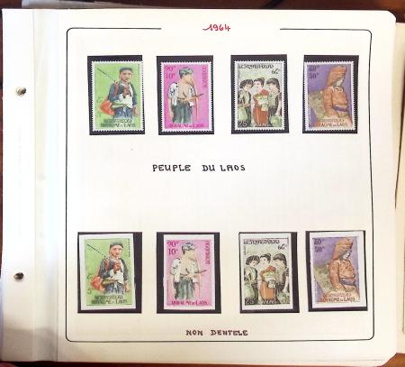 1945-1967, Sympathique collection de timbres de Laos