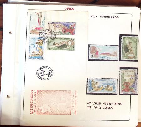 1945-1967, Sympathique collection de timbres de Laos