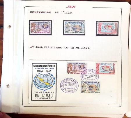 1945-1967, Sympathique collection de timbres de Laos
