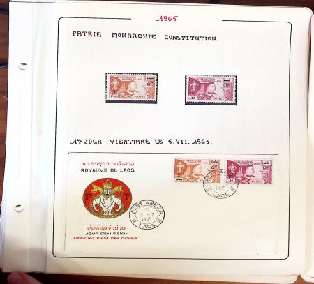 1945-1967, Sympathique collection de timbres de Laos
