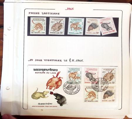 1945-1967, Sympathique collection de timbres de Laos