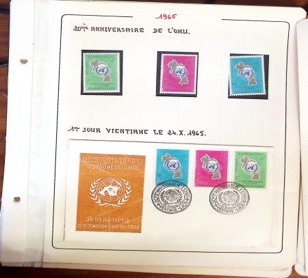 1945-1967, Sympathique collection de timbres de Laos