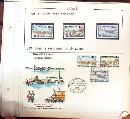 1945-1967, Sympathique collection de timbres de Laos