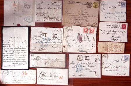 1810-1910 POSTAL HISTORY, over 150 covers and fronts