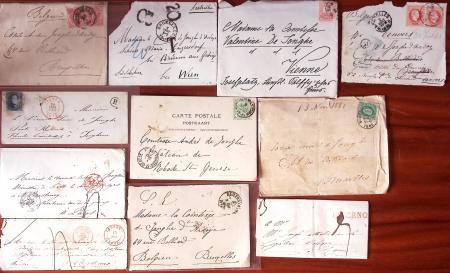 1810-1910 POSTAL HISTORY, over 150 covers and fronts