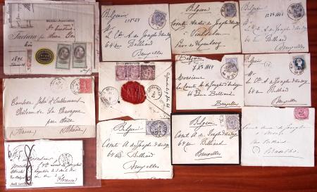 1810-1910 POSTAL HISTORY, over 150 covers and fronts