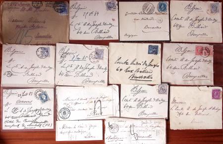 1810-1910 POSTAL HISTORY, over 150 covers and fronts