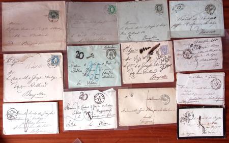 1810-1910 POSTAL HISTORY, over 150 covers and fronts