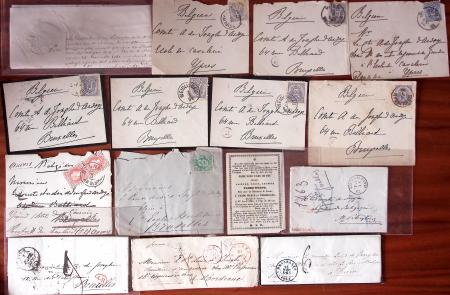 1810-1910 POSTAL HISTORY, over 150 covers and fronts