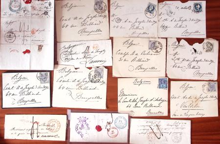 1810-1910 POSTAL HISTORY, over 150 covers and fronts