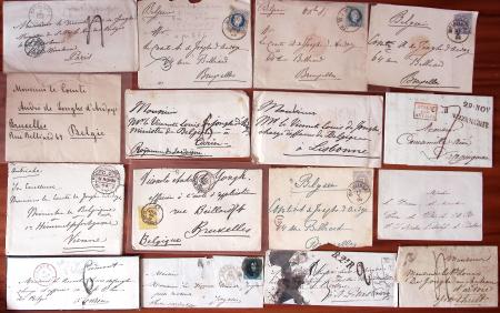 1810-1910 POSTAL HISTORY, over 150 covers and fronts