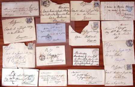 1810-1910 POSTAL HISTORY, over 150 covers and fronts