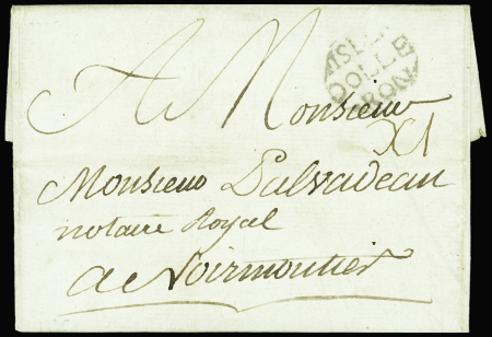 MP noire "Isle d'Olleron" (L n°2, 1771), ind 26, TB.