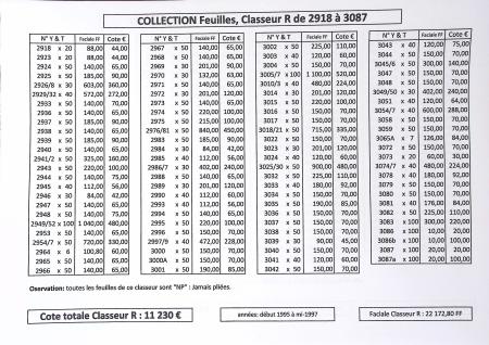 1960-1999 Importante et exceptionnelle collection de