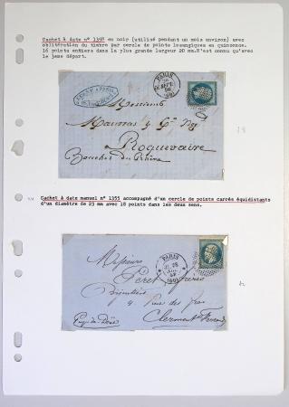 1849-1900, Importante collection d'oblitérations de