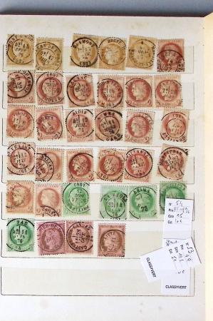 1849-1874, Lot de classiques de France, orienté sur