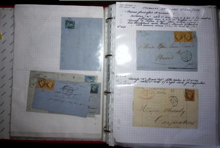 1840-1900 Divers comprenant : Classeur de Bureau contenant