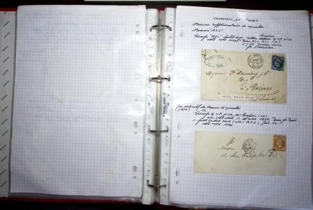 1840-1900 Divers comprenant : Classeur de Bureau contenant