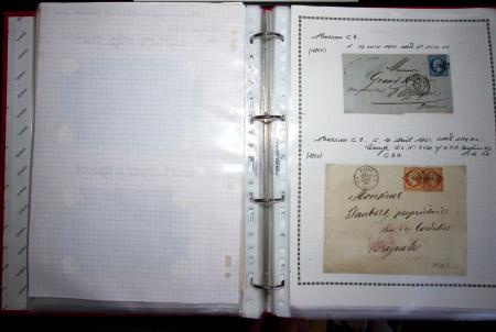 1840-1900 Divers comprenant : Classeur de Bureau contenant