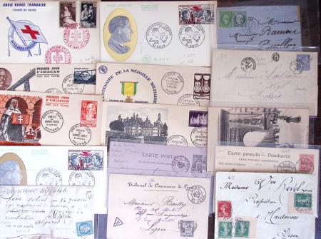 1821-1960, Lot de centaines de lettres allant de la