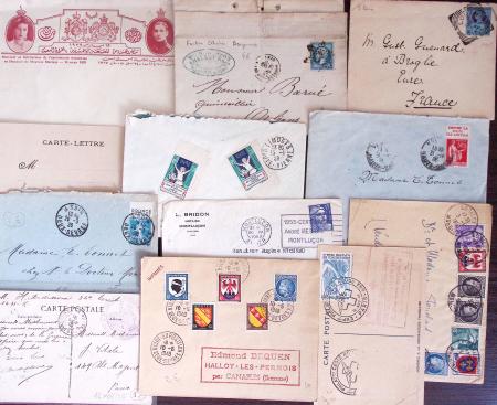 1821-1960, Lot de centaines de lettres allant de la