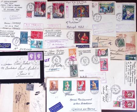 1821-1960, Lot de centaines de lettres allant de la