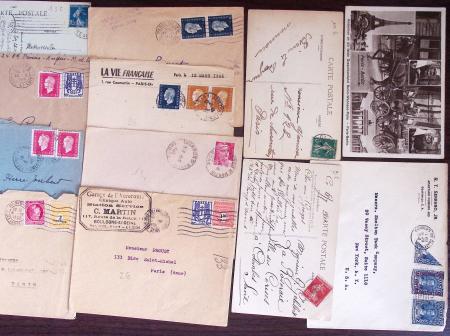 1821-1960, Lot de centaines de lettres allant de la