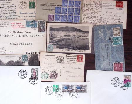 1821-1960, Lot de centaines de lettres allant de la