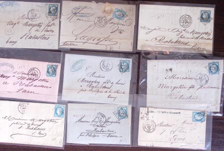 1821-1960, Lot de centaines de lettres allant de la