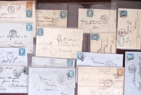 1821-1960, Lot de centaines de lettres allant de la
