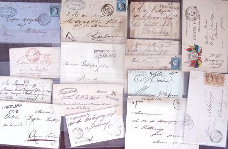 1821-1960, Lot de centaines de lettres allant de la